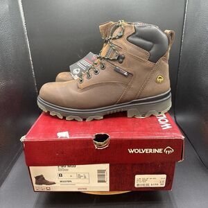 Wolverine I-90 Mid EPX Mens Size 8 Work Boots Brown Leather WPF EPX NEW